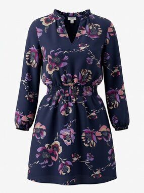 J.Crew Factory Floral Smocked-Waist Dress Size XS